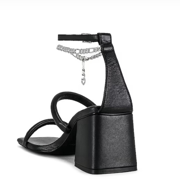 Free People Parker Chain Heel Black Size 39.5 - Picture 2 of 8